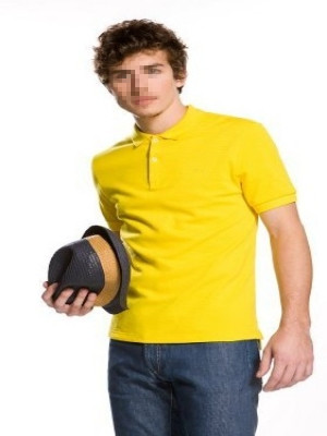 Male polo shirt yellow color - Click Image to Close